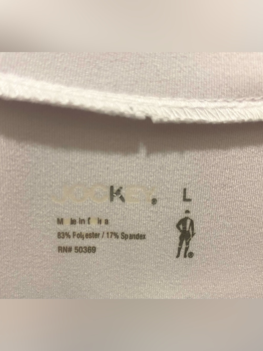 Jockey Zip-Up Active Women’s Jacket in White. - Picture 3 of 3